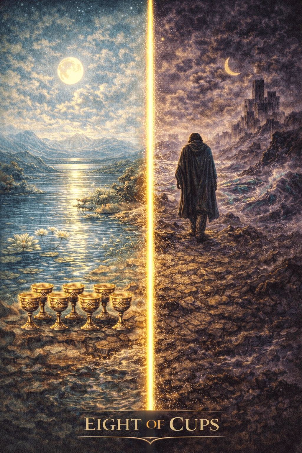 Ósemka Kielichów — karta Tarota