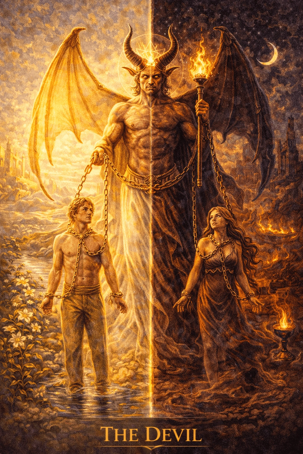 Diabeł XV — karta Tarota