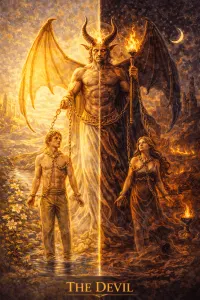 Diabeł XV — karta Tarota